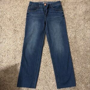 Democracy Ab Solution raw hem ankle crop jeans